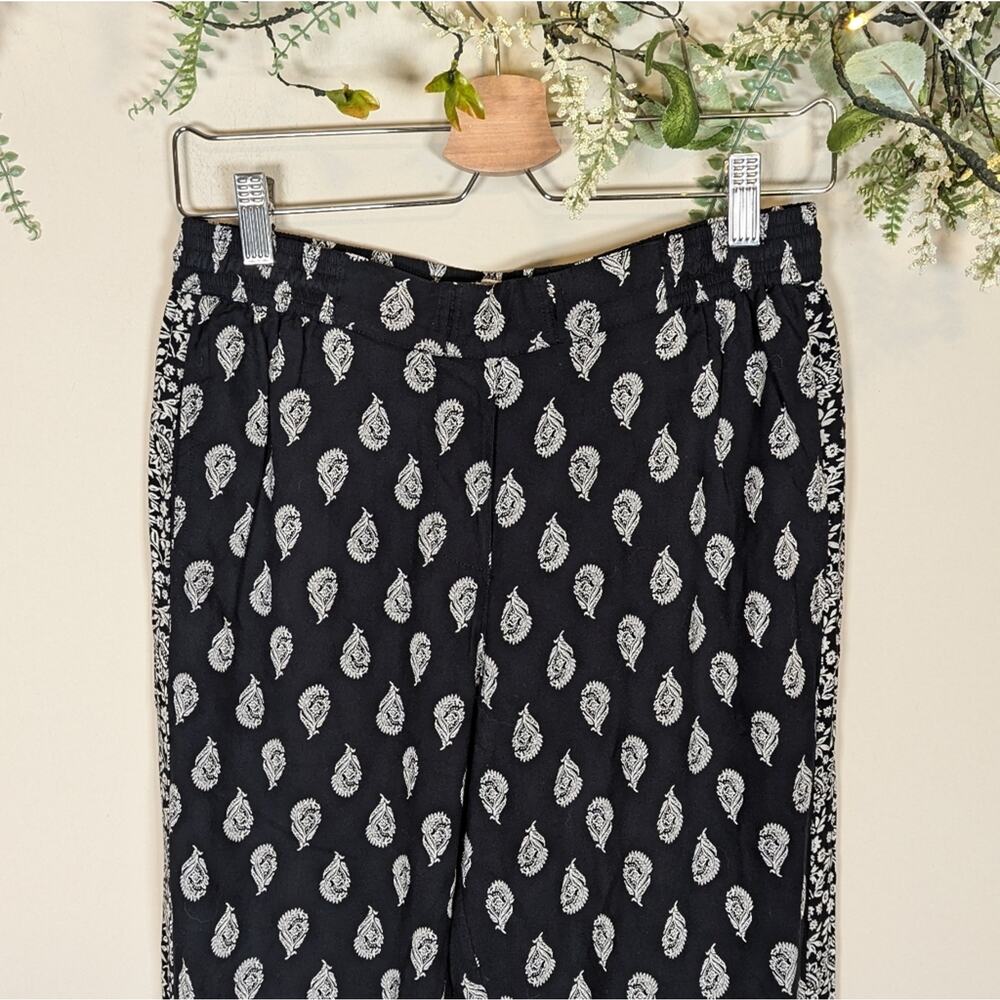 Fat Face Black Floral Jogger Pants Size 6 - Picture 3 of 11